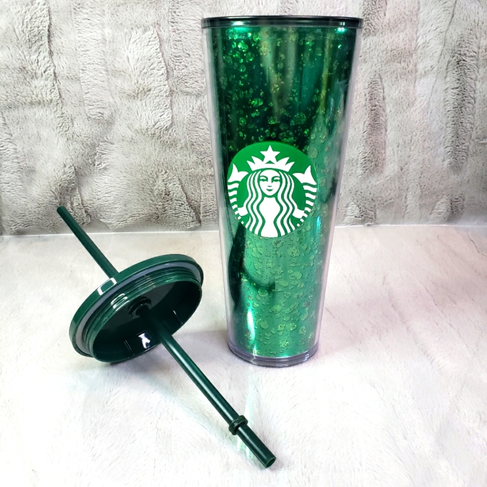 NWT 2019 Starbucks Mercury Glitter Green Venti Tumbler
